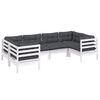 vidaXL Garden Lounge Set White, Anthracite