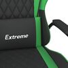 vidaXL Gaming Chair Black and Green Faux Leather, Metal, Plywood, Foam