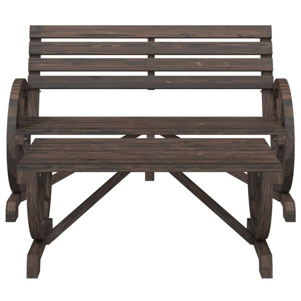 vidaXL Garden Lounge Set Burnt Wood Solid fir wood Two-piece set