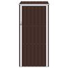 vidaXL Garden Shed Brown Galvanized Steel Medium Garden Shed