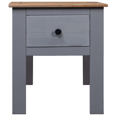 vidaXL Bedside Cabinet Gray 18.1"x15.7"x22.4" Pine Panama Range