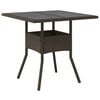 vidaXL Garden Table Brown PE Rattan Medium UV-resistant materials