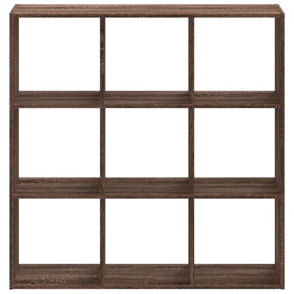 vidaXL Bookcase Brown Oak Engineered Wood Medium Storage Bookcase