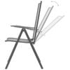 vidaXL Garden Chair Set Anthracite Powder-coated steel Medium Foldable