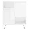 vidaXL Sideboard High gloss white Engineered wood, iron Medium Sideboard