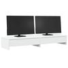 vidaXL Monitor Stand with Drawers White 39.4x10.6x5.9" Engineered Wood