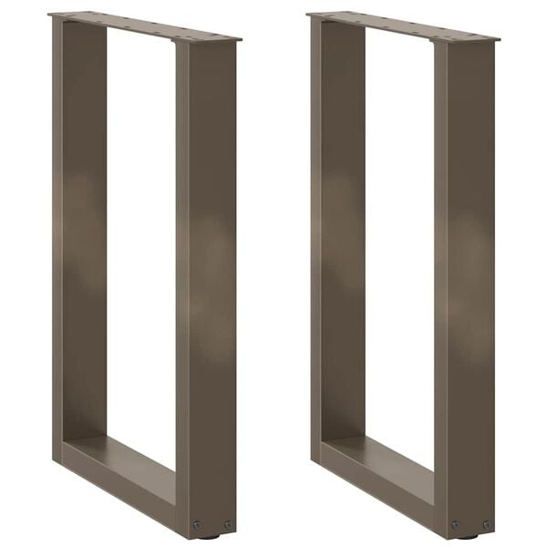 vidaXL Coffee Table Leg Set of 2 Natural Steel Powder-Coated Steel