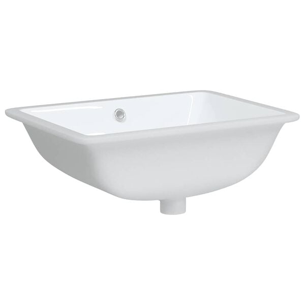 vidaXL Bathroom Sink White 20.5x15.2x7.7" Rectangular Ceramic