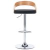 vidaXL Bar Chair Set of 2 Black and light brown