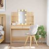 vidaXL Dressing Table Sonoma Oak Engineered wood, Glass