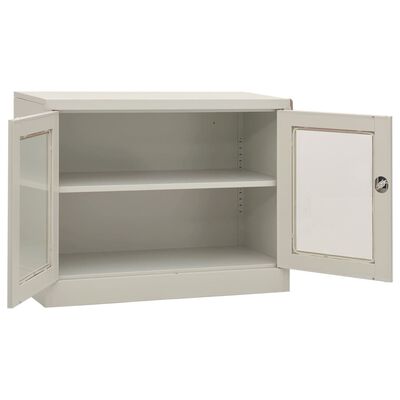 vidaXL Office Cabinet Light Gray 35.4"x15.7"x27.6" Steel