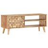 vidaXL TV Cabinet Natural Acacia Solid Acacia Wood 39.4 x 13.8 x 15.7 in