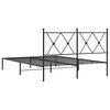 vidaXL Bed Frame Black Powder-coated steel Double Bed Bed Frame