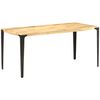 vidaXL Dining Table Natural wooden color and black