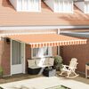 vidaXL Retractable Awning Yellow and Orange 157.48 x 118.11 in