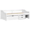 vidaXL Day Bed White Solid pinewood, engineered wood Twin Day Bed