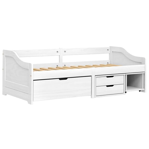vidaXL Day Bed White Solid pinewood, engineered wood Twin Day Bed
