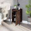 vidaXL Bedside Cabinet Set of 2 Smoked Oak Engineered wood, Metal Small