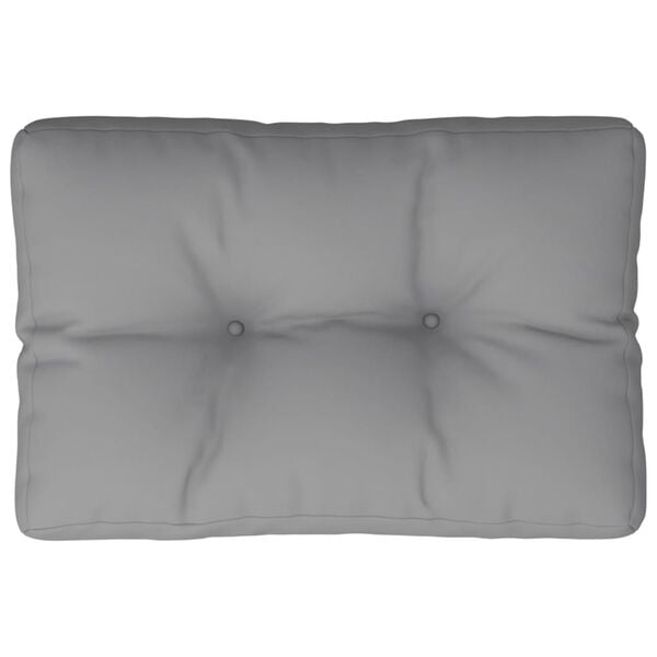 vidaXL Pallet Cushion Grey Fabric (100% polyester) 19.7x15.7x4.7 in