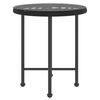 vidaXL Dining Table Black Steel Compact UV-resistant Bistro Table