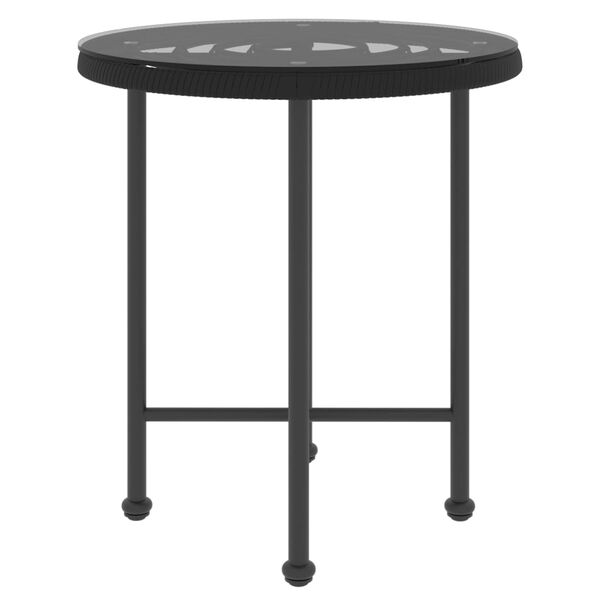 vidaXL Dining Table Black Steel Compact UV-resistant Bistro Table
