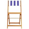 vidaXL Bistro Chair Set of 2 Blue and White