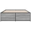 vidaXL Bed Frame Gray Sonoma Engineered wood Small Double Durable