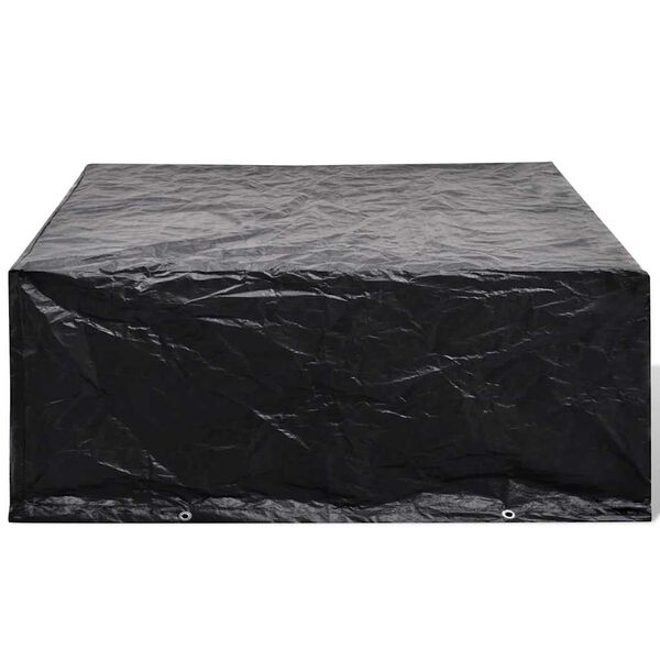 vidaXL Garden Furniture Cover Black Polyethylene Large UV-resistant