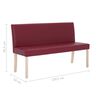 vidaXL Bench Wine Red Solid pine wood, faux leather Standard Durable