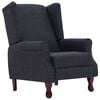 vidaXL Armchairs Dark gray Polyester, Wooden frame Medium