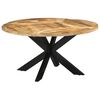 vidaXL Dining Table Natural Wood Solid Mango Wood Large
