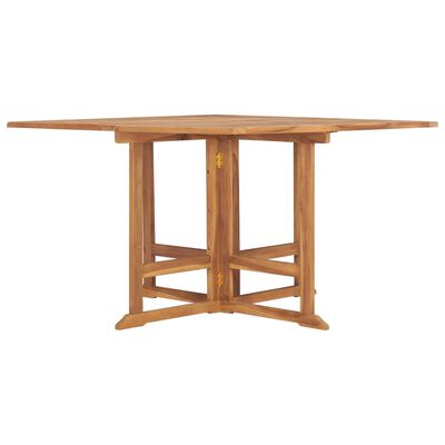 vidaXL Folding Patio Dining Table 47.2"x47.2"x29.5" Solid Teak Wood