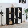 vidaXL Bookcase Black Engineered wood 40.2 in x 12.6 in x 40.2 in