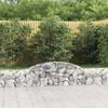 vidaXL Gabion Basket Set of 7 Silver Galvanized Iron