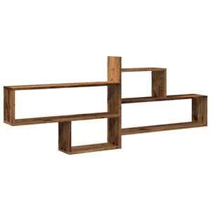 vidaXL Wall Shelf Old Wood 65.9x7.1x26.8" Engineered Wood