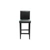 vidaXL Bar Stool Set of 6 Black PVC, Wood Standard Durable Bar Stool