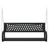 vidaXL Garden Swing Bench Black Steel and Plastic Medium Durable