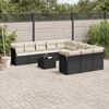 vidaXL Garden Sofa Set Black and Cream