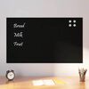 vidaXL Wall-mounted Magnetic Board Black 39.4"x23.6" Tempered Glass