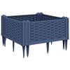 vidaXL Garden Planter Blue Grey Polypropylene Medium Modular