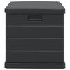 vidaXL Garden Storage Box Anthracite 30.51 x 21.46 x 20.87 in Plastic