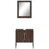 vidaXL Bathroom Cabinet Set Brown Oak