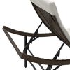 vidaXL Sun Lounger Brown PE Rattan, Powder-Coated Steel Standard