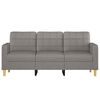 vidaXL 3-seater Sofa Taupe Fabric (100% polyester), Metal, Textilene