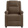 vidaXL Massage Chair Brown Fabric, wood, and metal Single Massage Chair