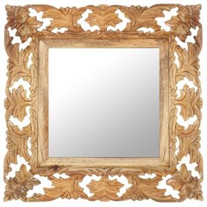 vidaXL Mirror Natural Brown Solid Mango Wood Medium Decorative Inlays