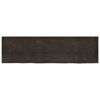 vidaXL Bathroom Countertop Dark Brown 86.6 x 23.6 x (0.8-2.4) " Treated Solid Wood