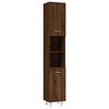 vidaXL Bathroom Furniture Set Brown Oak Engineered Wood, Acrylic Large