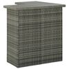 vidaXL Garden Bar Set Grey Poly rattan, powder-coated steel, 100% polyester