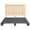 vidaXL Bed Frame Gray Solid Pine Wood 55.1 x 78.7 in Bed Frame